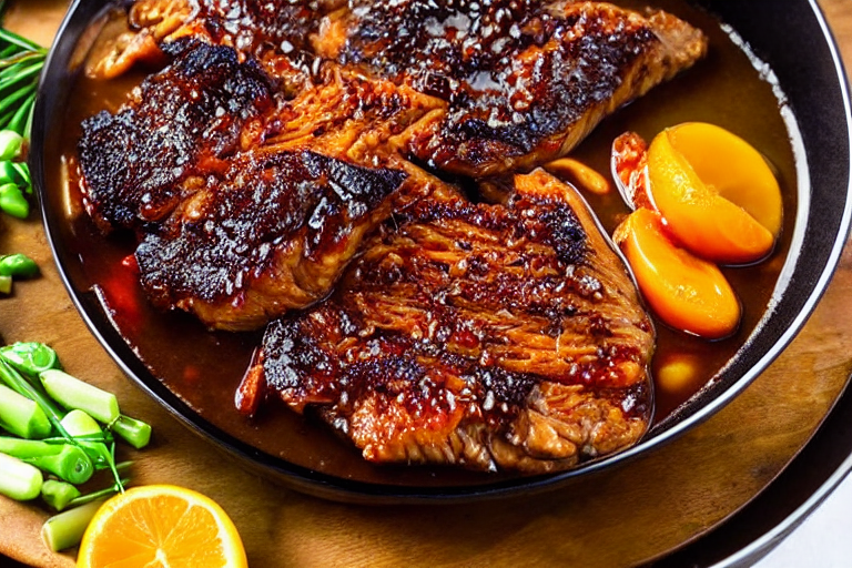 130 Sear and brown. Heat oil in a wok or heavy pot over medium-high heat. Add the main protein and s