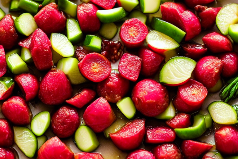 125 Prepare the vegetables. Wash and cut all vegetables into uniform pieces. For hunan braised radis