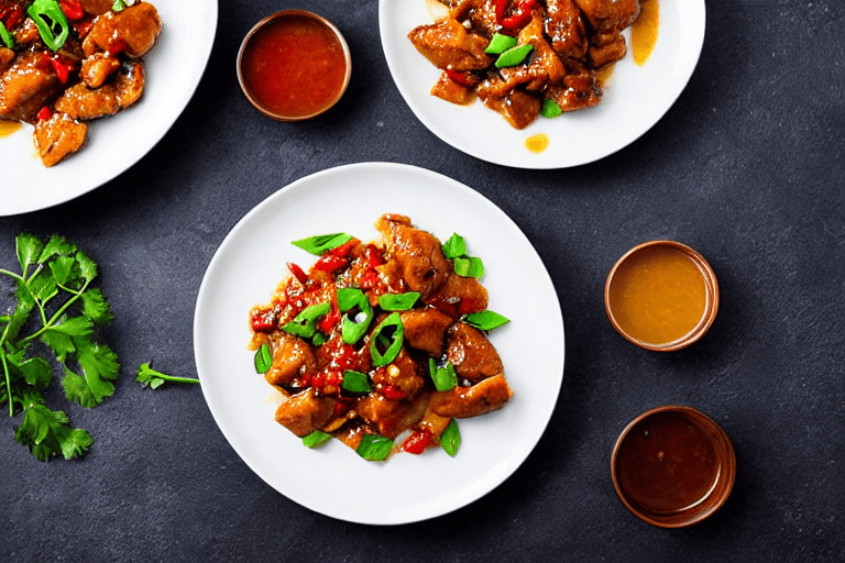 Stir-fry the chicken. Turn heat to high. Add the marinated chicken pieces. Stir-fry vigorously for 3