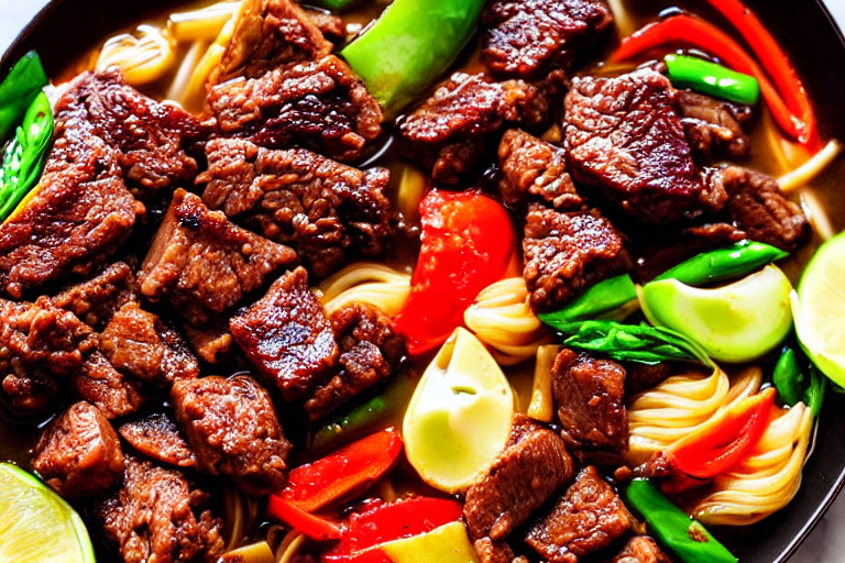 Stir-fry the meat. Heat a wok until smoking hot. Add oil, swirl to coat, then add the marinated meat