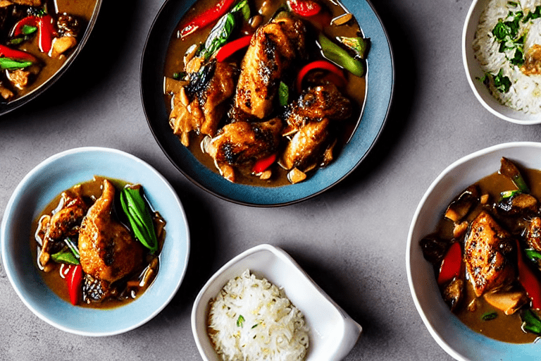 Stir-fry the chicken. Turn heat to high. Add the marinated chicken pieces. Stir-fry vigorously for 3