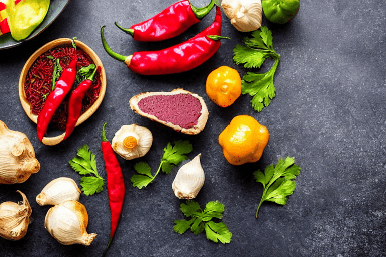 Prepare aromatics. Slice the ginger, garlic, and chilies. If using dried chilies, soak them in warm