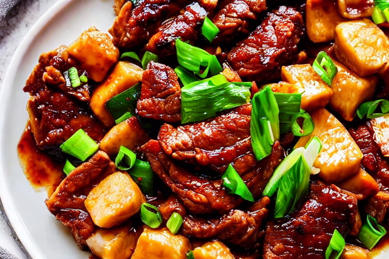 Stir-fry the meat. Heat a wok until smoking hot. Add oil, swirl to coat, then add the marinated meat