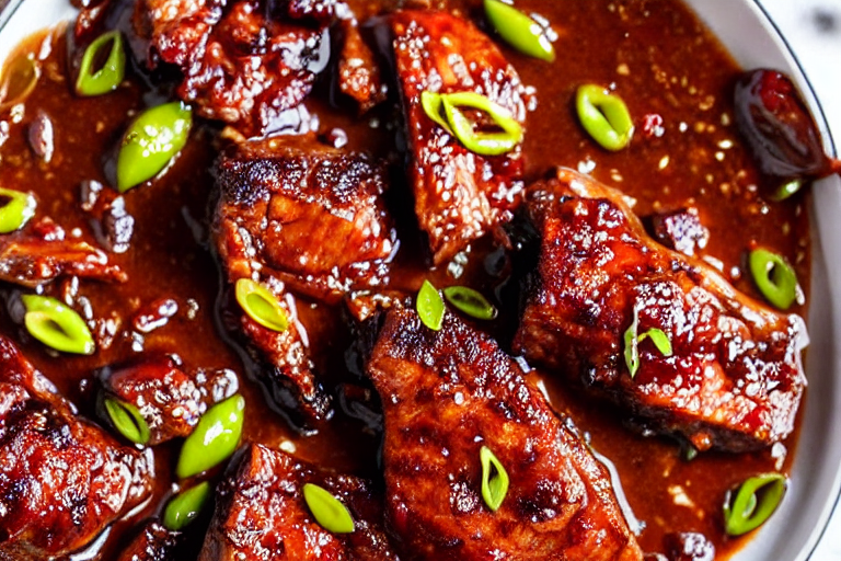129 Prepare aromatics. Slice the ginger, garlic, and chilies. If using dried chilies, soak them in w