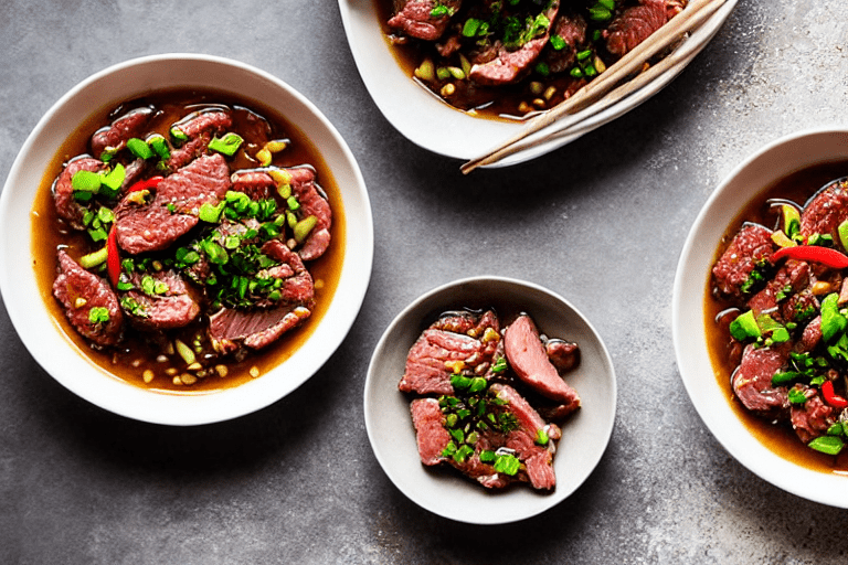Stir-fry the meat. Heat a wok until smoking hot. Add oil, swirl to coat, then add the marinated meat