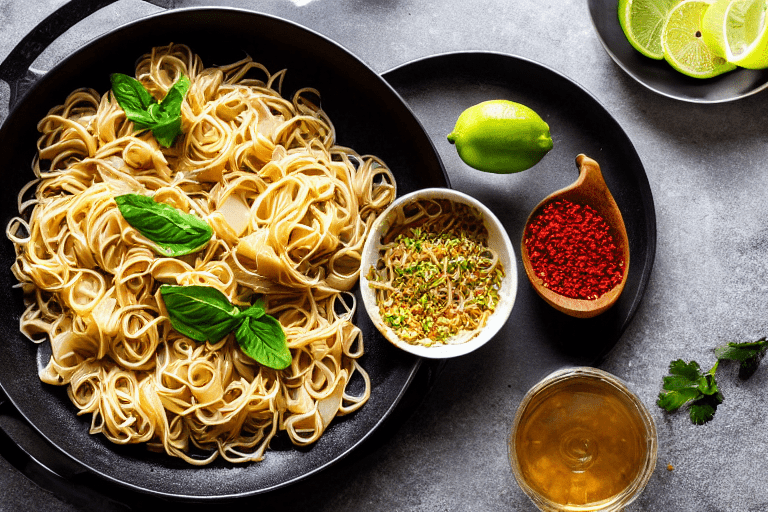 Prepare aromatics. Slice the ginger, garlic, and chilies. If using dried chilies, soak them in warm
