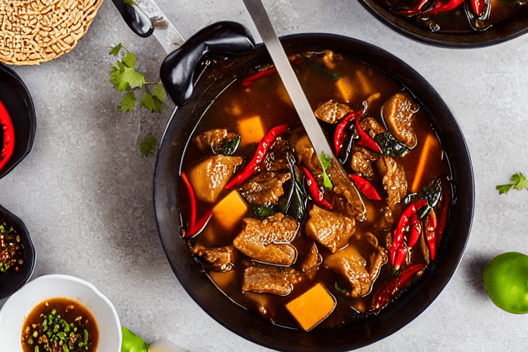Prepare aromatics. Slice the ginger, garlic, and chilies. If using dried chilies, soak them in warm