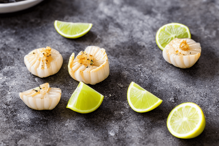 Prepare the seafood. Clean the seafood thoroughly. For garlic vermicelli scallops, remove any scales