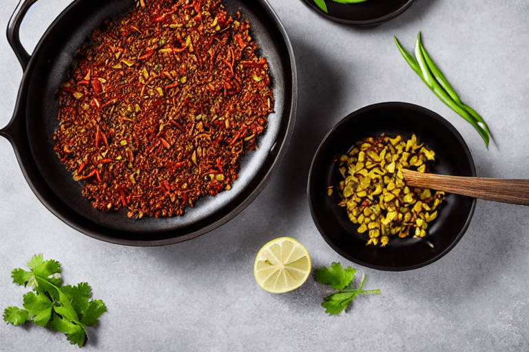 Aromatics and spices. Heat oil in a wok over medium heat. Add ginger slices, garlic, dried chilies,