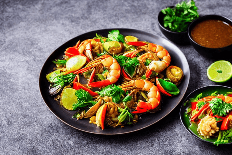 Cook the seafood. Turn heat to high. Add the prepared seafood to the wok. Stir-fry or braise accordi