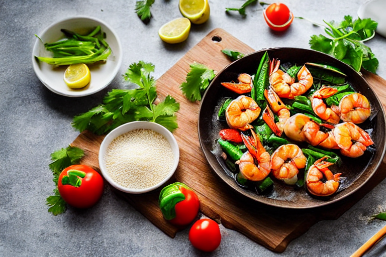Cook the seafood. Turn heat to high. Add the prepared seafood to the wok. Stir-fry or braise accordi