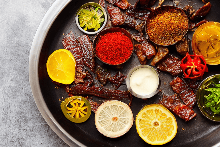 Aromatics and spices. Heat oil in a wok over medium heat. Add ginger slices, garlic, dried chilies,