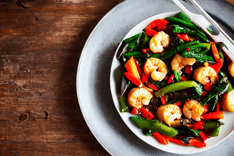 Cook the seafood. Turn heat to high. Add the prepared seafood to the wok. Stir-fry or braise accordi