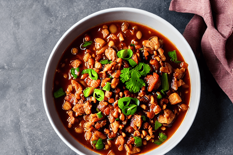 147 Brown the minced pork. Heat 1 tablespoon of oil in a wok or frying pan over medium-high heat. Ad