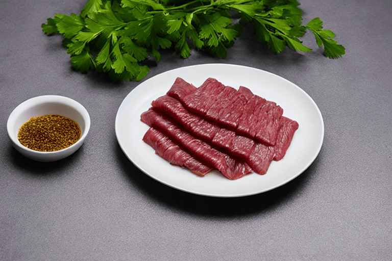 128 Slice the cured pork. Once the boiled cured pork has cooled enough to handle, use a sharp knife