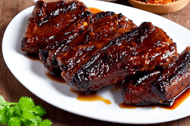 136 Combine and marinate. Add the aromatic mixture to the marinating ribs. Add the cornstarch and co