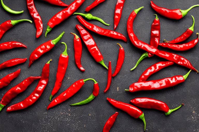 135 Prepare the chilies and aromatics. Cut the dried red chilies into sections or break them in half