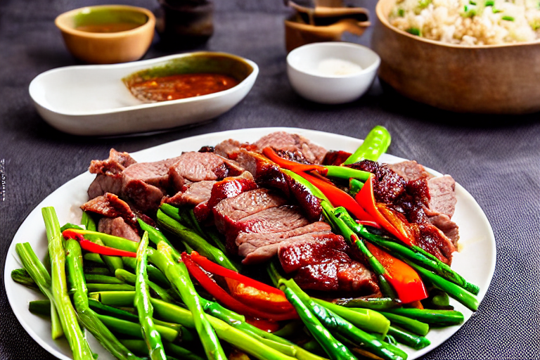 Stir-fry the meat. Heat a wok until smoking hot. Add oil, swirl to coat, then add the marinated meat