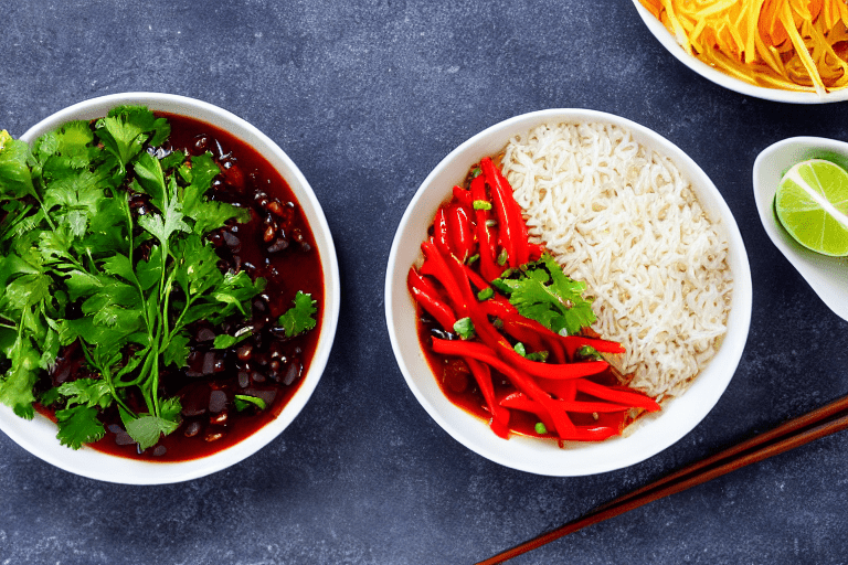 128 Make the dressing. In a small bowl, combine light soy sauce, rice vinegar, chili oil, sesame oil