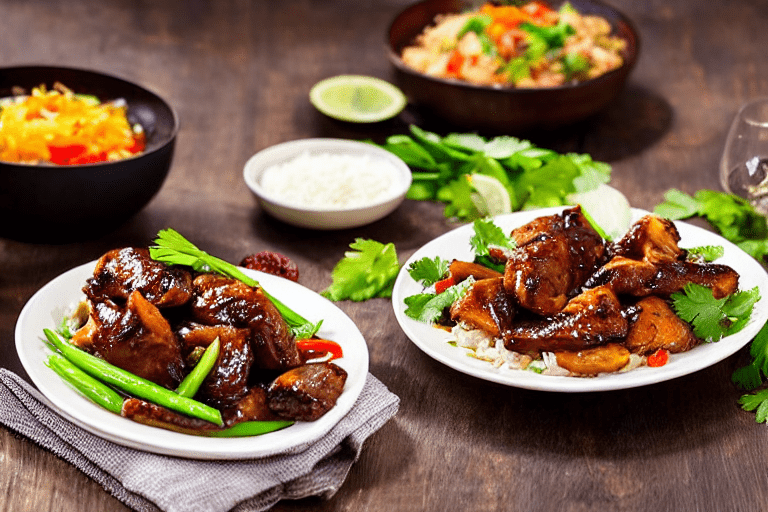 Stir-fry the chicken. Turn heat to high. Add the marinated chicken pieces. Stir-fry vigorously for 3