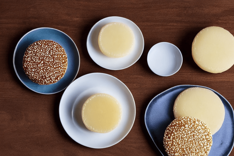 123 Shape and fill the cakes. Divide the dough into 8 equal pieces and roll each into a ball. Flatte