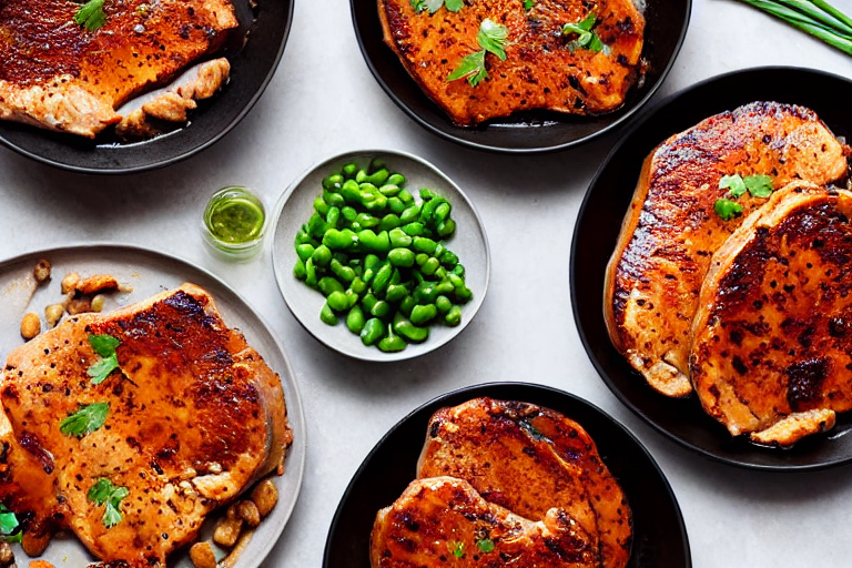 Sear and brown. Heat oil in a wok or heavy pot over medium-high heat. Add the main protein and sear