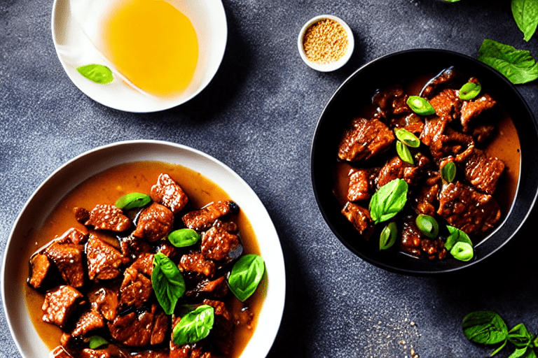 Build the flavor base. In the same wok, lower the heat to medium. Add aromatics ginger, garlic, scal