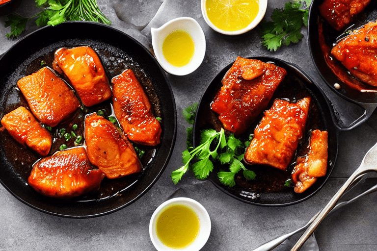 134 Pan-fry the fish. Heat 2 tablespoons of oil in a large flat pan or wok over medium-high heat unt