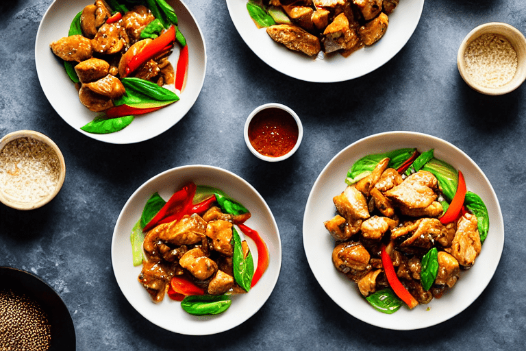 Stir-fry the chicken. Turn heat to high. Add the marinated chicken pieces. Stir-fry vigorously for 3