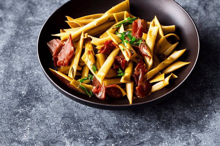 Soak and prepare the smoked bamboo shoots. Place the dried smoked bamboo shoots in a large bowl and