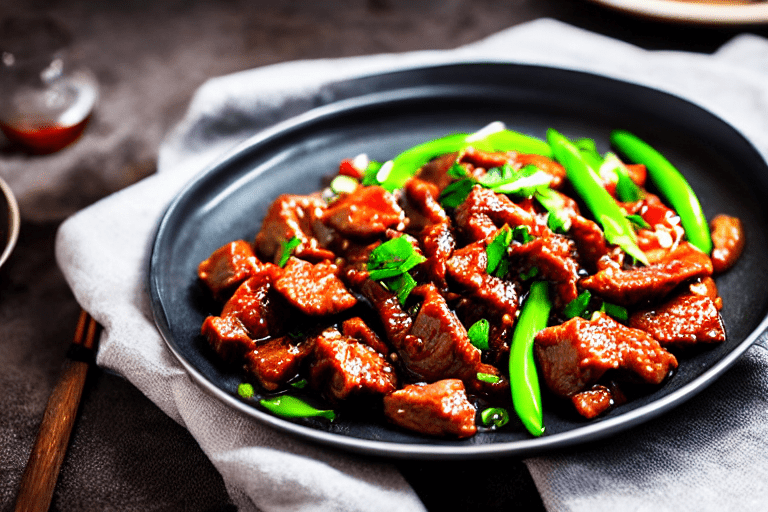 Stir-fry the meat. Heat a wok until smoking hot. Add oil, swirl to coat, then add the marinated meat