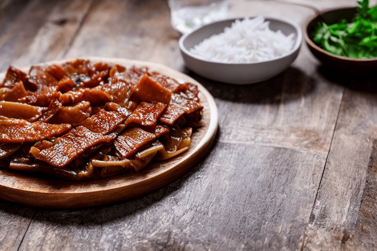 Slice and marinate. Cut the meat against the grain into thin, uniform slices about 3mm thick. This e