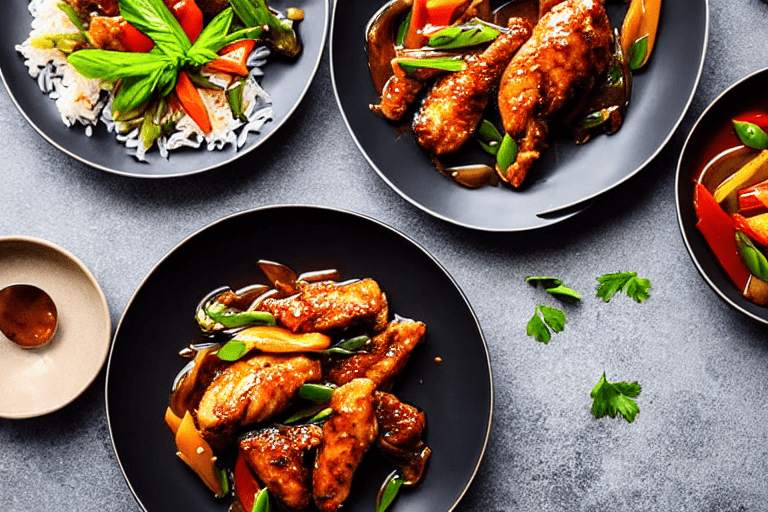 Stir-fry the chicken. Turn heat to high. Add the marinated chicken pieces. Stir-fry vigorously for 3