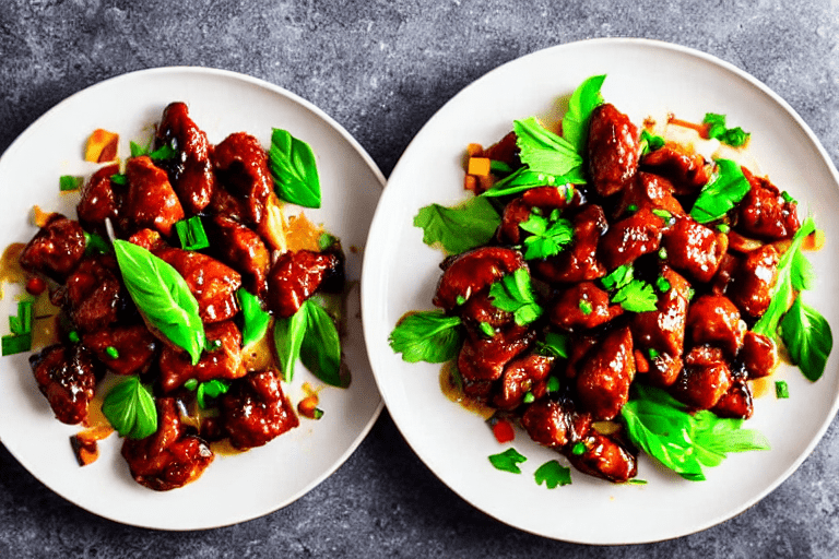 Stir-fry the chicken. Turn heat to high. Add the marinated chicken pieces. Stir-fry vigorously for 3