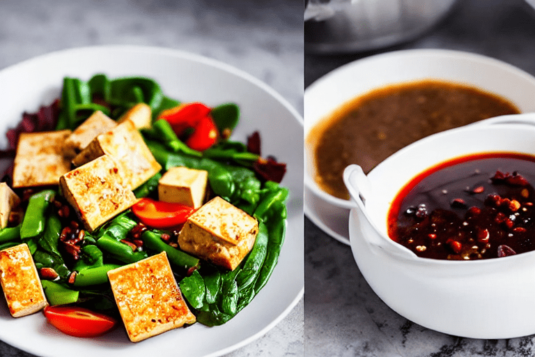 Toss and marinate. Place the prepared ingredient in a mixing bowl. Pour the dressing over the top. A
