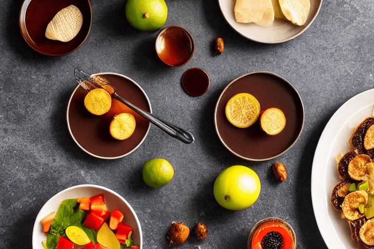 Toss and marinate. Place the prepared ingredient in a mixing bowl. Pour the dressing over the top. A