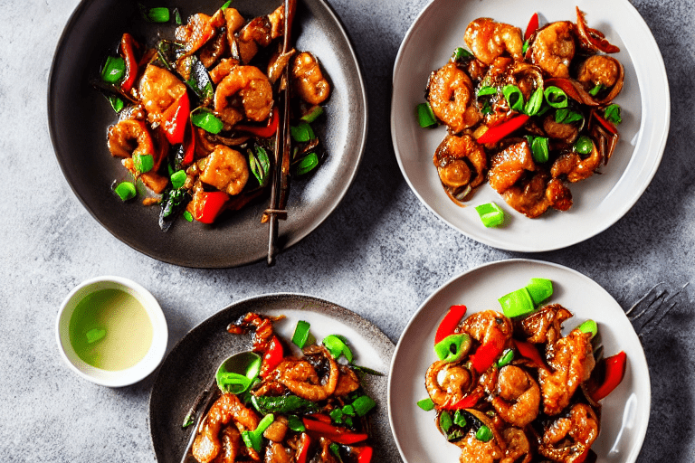 Cook the seafood. Turn heat to high. Add the prepared seafood to the wok. Stir-fry or braise accordi