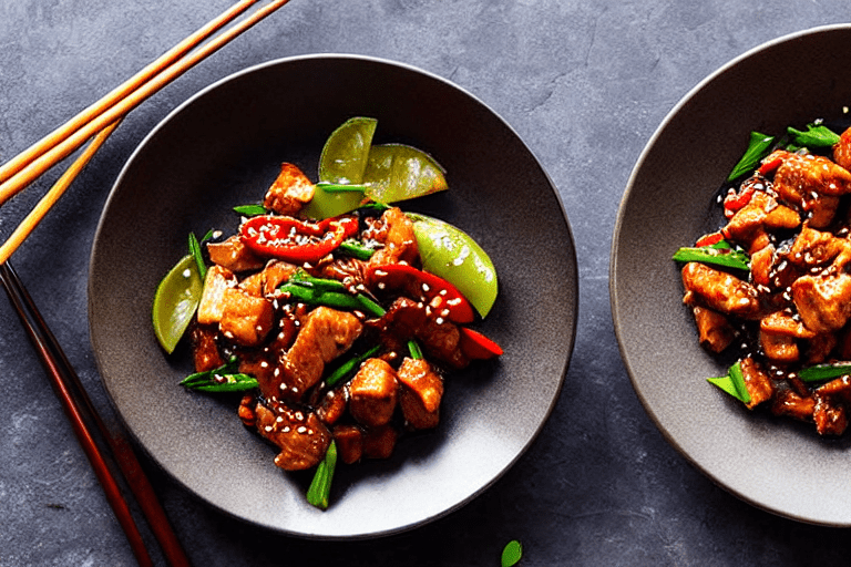 Stir-fry the chicken. Turn heat to high. Add the marinated chicken pieces. Stir-fry vigorously for 3