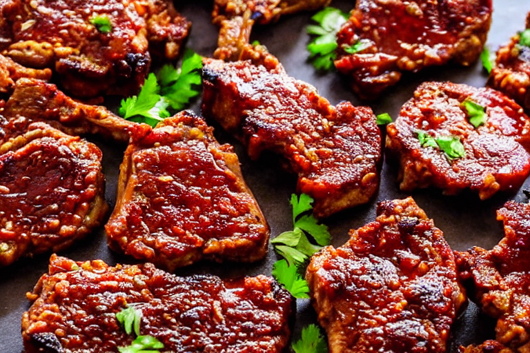 Slice and marinate. Cut the meat against the grain into thin, uniform slices about 3mm thick. This e
