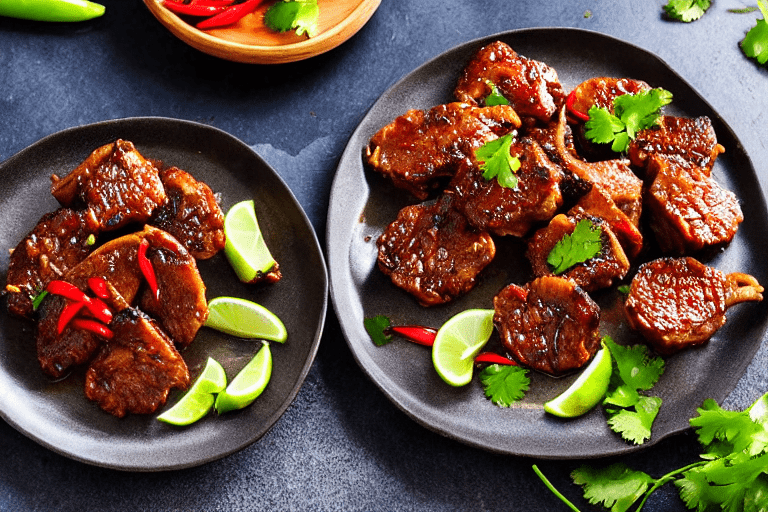 Prepare aromatics. Slice the ginger, garlic, and chilies. If using dried chilies, soak them in warm