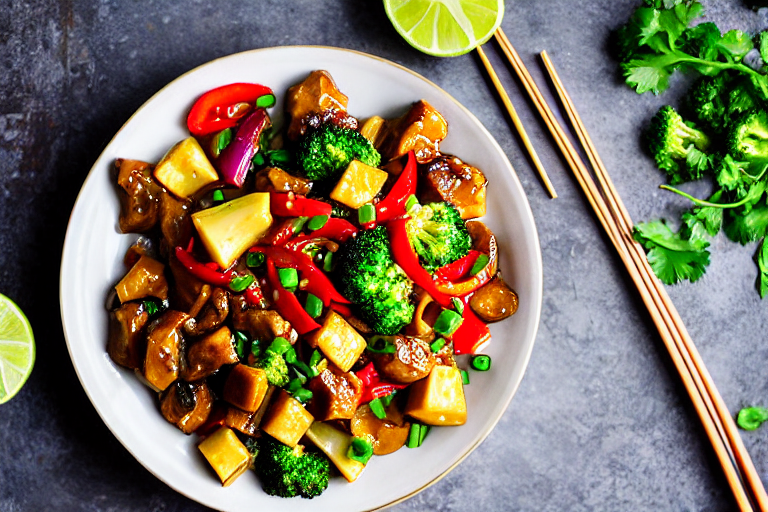 Stir-fry the vegetables. Add the main vegetables to the wok. Stir-fry over high heat for 2-3 minutes