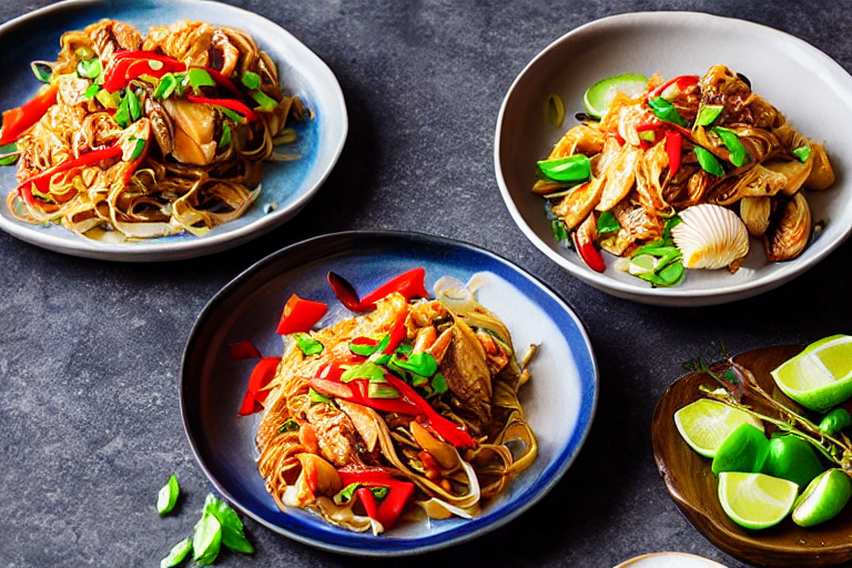 Cook the seafood. Turn heat to high. Add the prepared seafood to the wok. Stir-fry or braise accordi