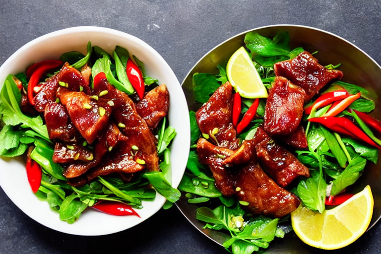 Prepare aromatics. Slice the ginger, garlic, and chilies. If using dried chilies, soak them in warm