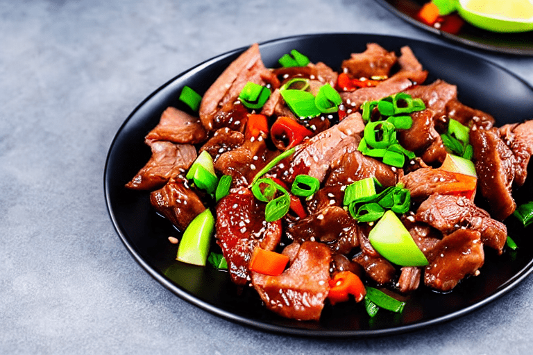 Stir-fry the meat. Heat a wok until smoking hot. Add oil, swirl to coat, then add the marinated meat