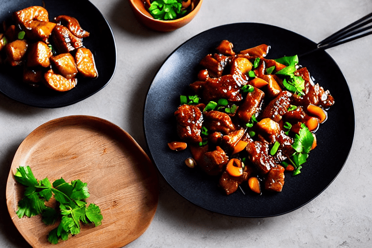 Stir-fry the meat. Heat a wok until smoking hot. Add oil, swirl to coat, then add the marinated meat