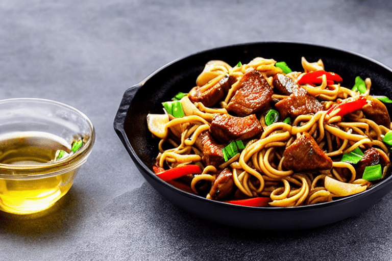 Stir-fry the meat. Heat a wok until smoking hot. Add oil, swirl to coat, then add the marinated meat