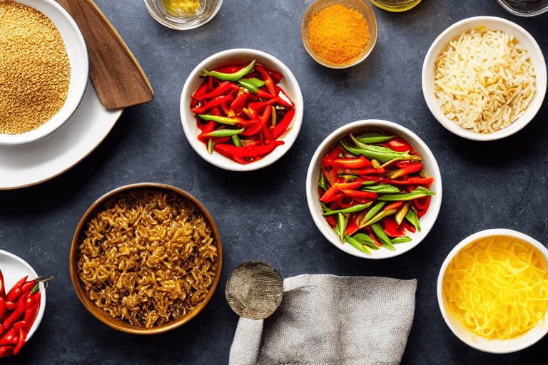 Prepare aromatics. Slice the ginger, garlic, and chilies. If using dried chilies, soak them in warm