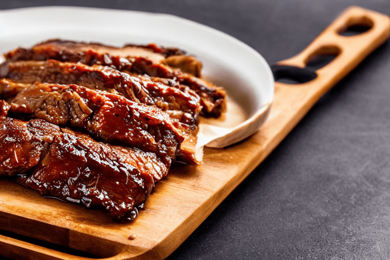 Slice and marinate. Cut the meat against the grain into thin, uniform slices about 3mm thick. This e