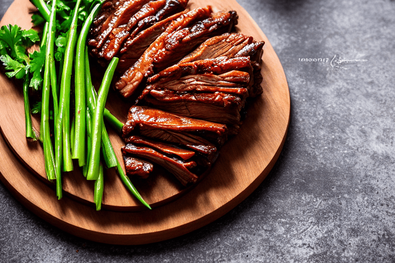 126 Slice and marinate. Cut the meat against the grain into thin, uniform slices about 3mm thick. Th