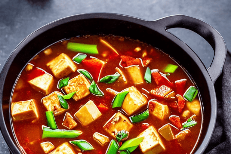 Build the broth. Heat a little oil in a pot. Add ginger slices and scallions, stir for 30 seconds. A